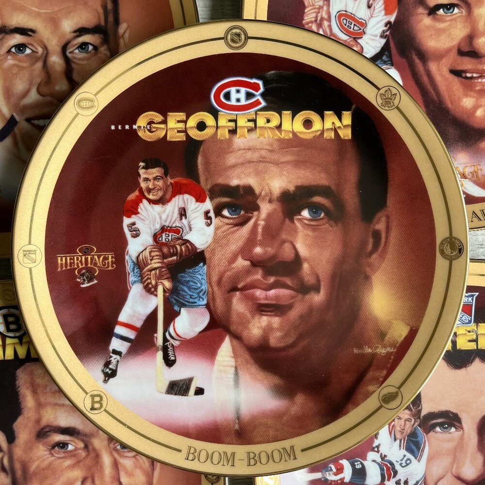 Boom-Boom Bernie Geoffrion Collector Plate Legends of Hockey's Golden Era 1995